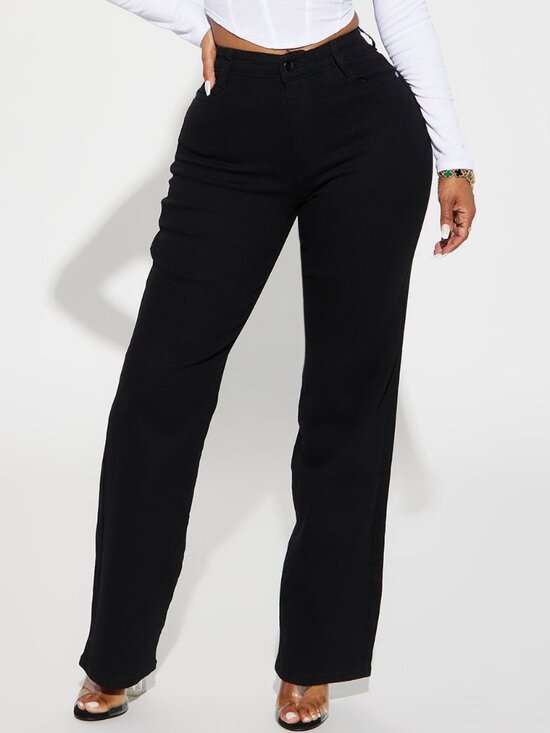 Fashion Nova Denim - Fashion Nova Black Straight Leg Jeans